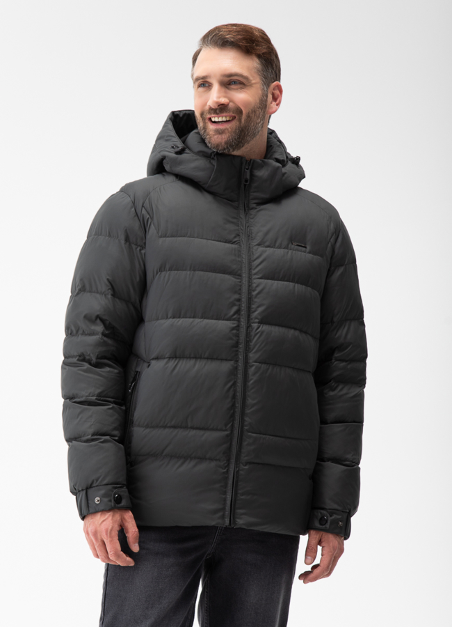 фото Мужской пуховик с капюшоном  модель № 28876