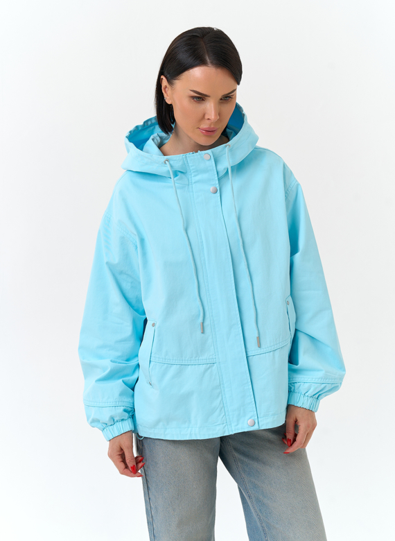 Женская ветровка с капюшоном 