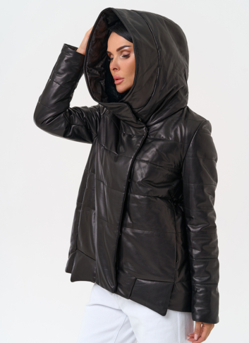 Теплая куртка из натуральной кожи