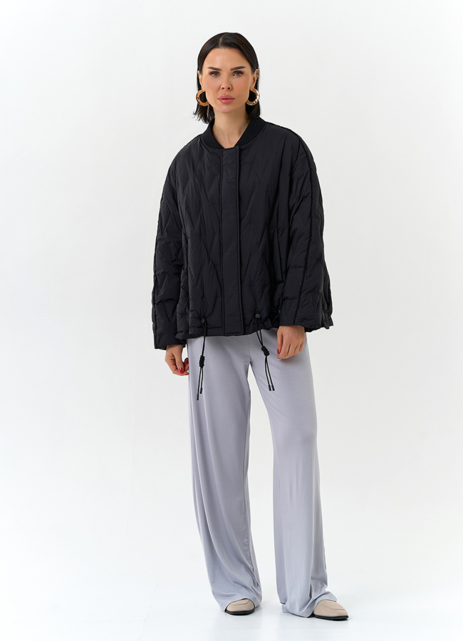 Женская куртка бомбер черного цвета модель № 32658 в рассрочку