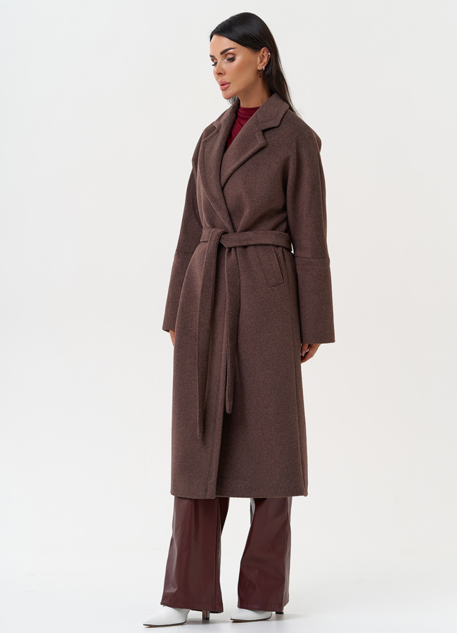 Женское пальто с английским воротником модель № 31208 универмаг малина