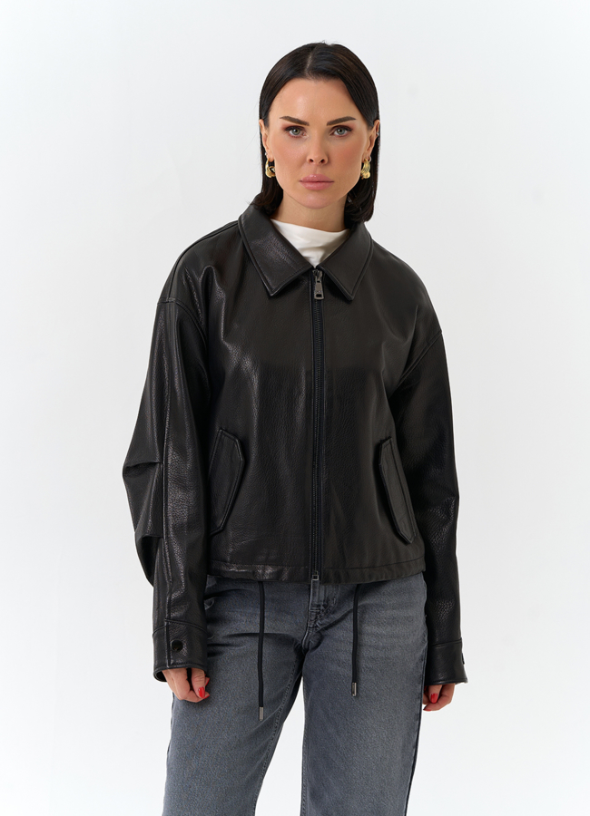 Женская куртка из натуральной кожи модель № 32533 универмаг малина