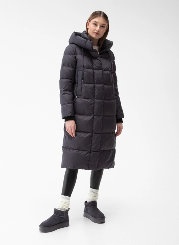Пуховик женский с капюшоном 