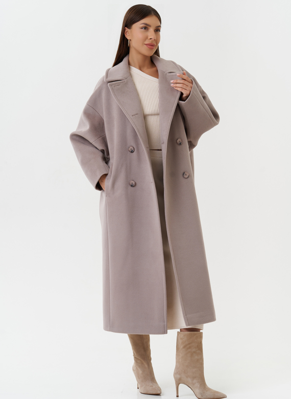 Женское двубортное пальто