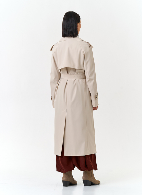 Женский плащ с поясом 