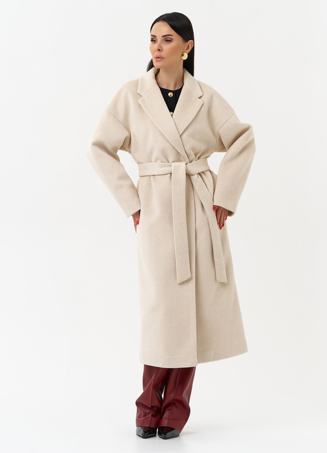 фото Женское пальто с английским воротником модель № 30197