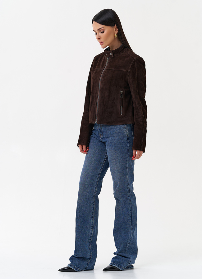 Женская куртка из замши модель № 29907 универмаг малина