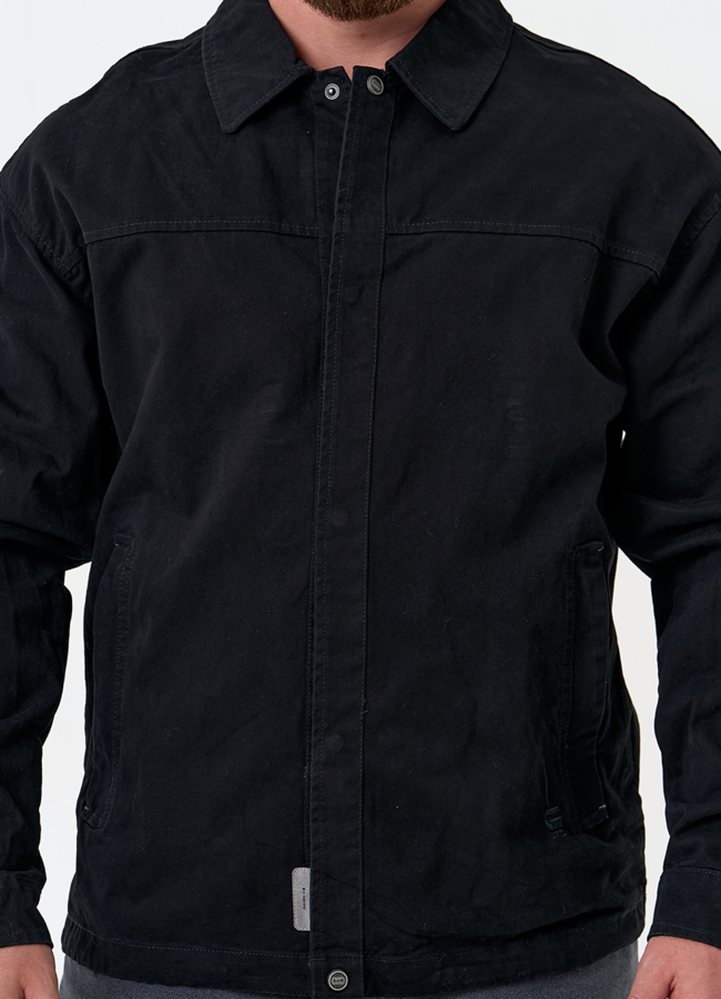 Мужская джинсовая куртка черного цвета модель № 27321 универмаг малина