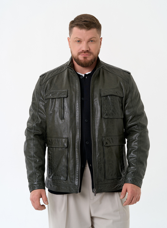 Мужская куртка из натуральной кожи
