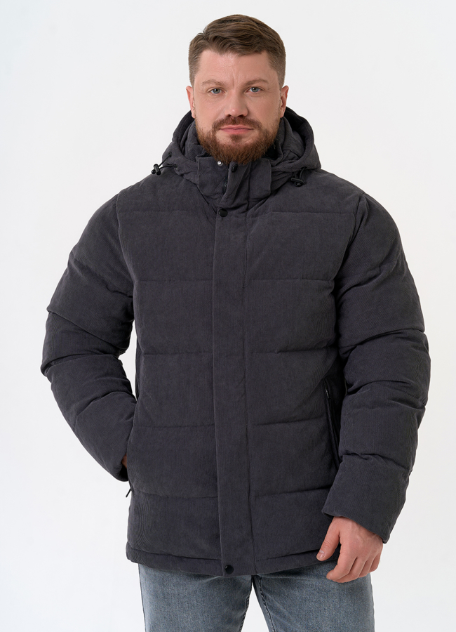 Мужской вельветовый пуховик модель № 31467 в кредит