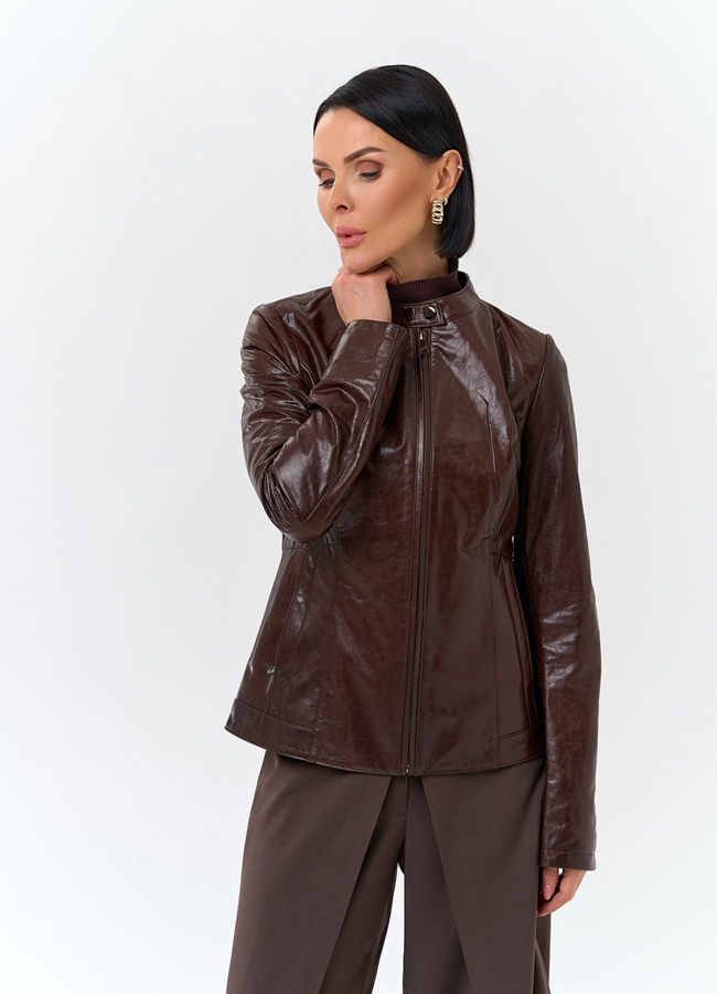 Женская куртка из натуральной кожи модель № 32741 универмаг малина