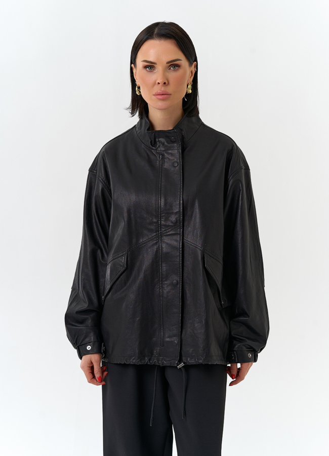 Женская куртка из натуральной кожи  модель № 32531 в кредит