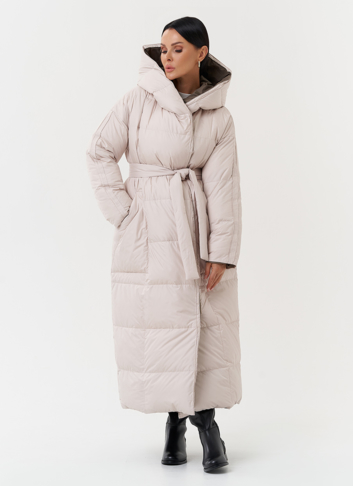 Двухсторонний пуховик с капюшоном