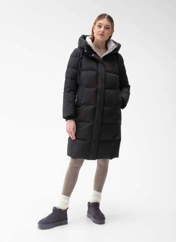 Женский пуховик с капюшоном 